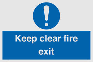 Keep Clear Fire Exit